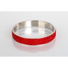 Red Crystal Shamballa Bangle