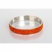 Orange Crystal Shamballa Bangle