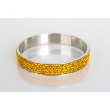 Yellow Crystal Shamballa Bangle