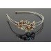 Gold and Silver Crystal Leaf Head Band