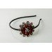 Brown Crystal Flower Head Band