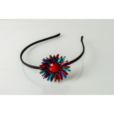 Multi Sunflower Crystal Head Band