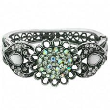 Clear and AB Tone Diamanté Fashion Bangle