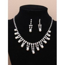 Crystal Necklace And Earring Set