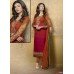 Brown SUSHMITA SEN DETAILED EMBROIDERED PARTY WEAR STRAIGHT DESIGNER SUIT