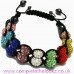 Exclusive Double Multi-coloured  Rainbow Shamballa Bracelet 