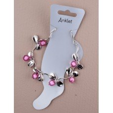 Pink And Silver Anklet
