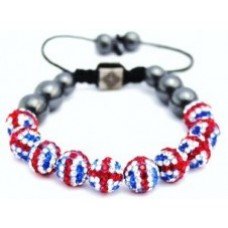 Union Jack Crystal Swarovski Shamballa Bracelet