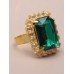 Gilt Acrylic Coloured Stone Ring