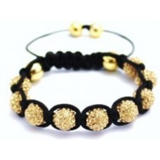 Gold Crystal Shamballa Bracelet