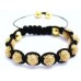 Gold Crystal Shamballa Bracelet
