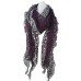 Gorgeous Hollowed Design Ladies Scarf of Leopard Grain Lace