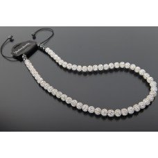 Gorgeous New White Long Swarovski Crystal Unisex Shamballa Necklace 