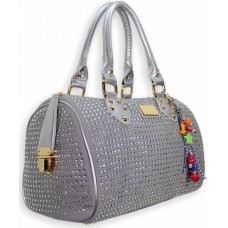 Gorgeous Silver Grey Diamante Fashion Handbag