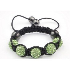 Green Children/Kids/Babies Shamballa Bracelet