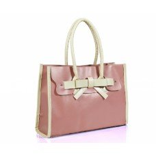 Kitsch bow front colour block shopper (Pink Or Tan)Handbag