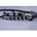 Black and White Two-Tone Swarovski Crystal Shamballa Necklace,Bracelet And Earrings Set