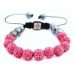 New Pink Crystal Shamballa Bracelet