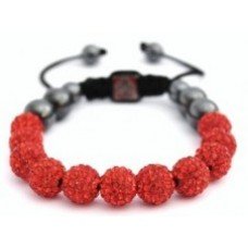 New Red Crystal Shamballa Bracelet W/S ( Buy One Get one Free)Plus Free Gift Pouch 