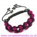 Purple Double Crystal Shamballa Bracelet