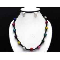 Beautiful Rainbow Multi Colour Real Shamballa Necklace/Crystal Necklaces