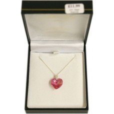 Rose Heart Pendant on Sterling Silver Chain