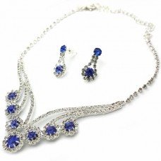 Sapphire Blue Diamante Necklace