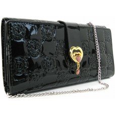 Stunning Black Ladies Purse With Long Chain