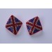 Gorgeous Union Jack Square Design Shamballa Earrings