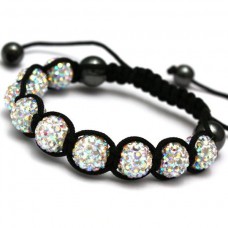 White Crystal Shamballa Bracelet