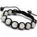 White Crystal Shamballa Bracelet
