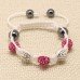 Children Crystal Shamballa Bracelet (6 Colours, White/Pink/ Threaded)