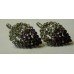 Gorgeous New Leaf Design Shamballa Earrings In Black And Purple Colour