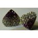 Gorgeous Purple Two tone heart shaped Shamballa Earrings