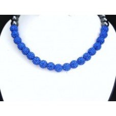 Full New Blue Real Crystal Shamballa Necklace