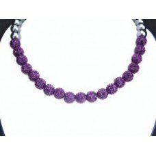 Full New Purple Real Crystal Shamballa Necklace