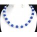 Lovely Royal Blue And Silver White Real Crystal Shamballa Necklace