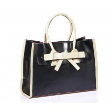 Cute Black Kitsch Bow Shopper Bag