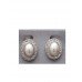 Pair of Pearl Bead And Crystal Clip Earrings