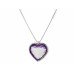 Beautiful Red ,Purple  Or Blue Enamel Heart Design Pendant With Chain Comes in  GiftBox