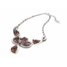 Two Tone Antique Silver & Gold Copper Necklace