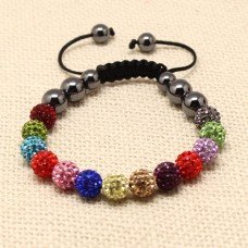 Rainbow  Swarovski Crystal Ball Bracelet 
