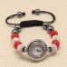 Lovely New Red And Silver Crystal Shamballa Watch Without thread 