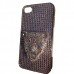 New Pink 3D Leopard Design I phone  4/4s Crystal Cover/ Mobile Phone Case