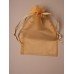 Organza Large Dark Gold Gift Bag Ideal for Jewellery And Wedding