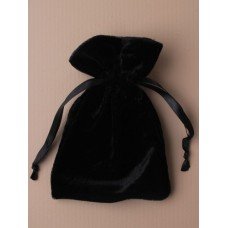 Velvet Black Drawstring Giftbag For Jewellery