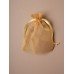 Light Gold Medium Organza Gift Bag