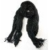 Gorgeous Lurex Black Knitted Long Scarf 