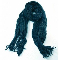 Gorgeous Lurex BlueKnitted Long Scarf 