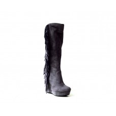 Long Knee Length Grey Boot